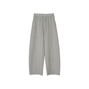 舒服麻了！~天丝羊毛抽绳弯刀休闲裤子女新款春显瘦宽松阔腿长裤