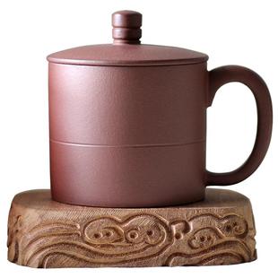 紫砂盖杯 可养 黄龙山原矿主人杯茶杯 无添加化工 中式送礼茶具