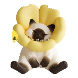 暹罗猫咪工位治愈情绪摆件手机支架桌面可爱钥匙收纳玄关乔迁礼物