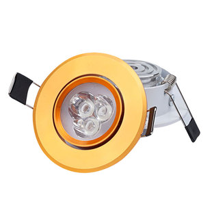 黑色led超薄小射灯3W嵌入式可调天花灯开孔55 60mm5.5公分6厘米