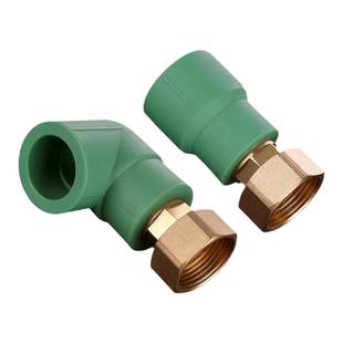 热水器用4分PPR活接全铜加厚螺帽活直接弯头三通水管件接头配件