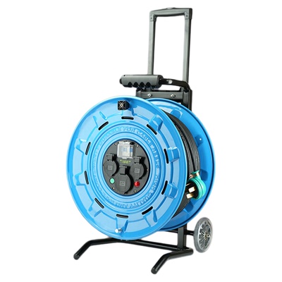 守护者移动电缆卷线盘收纳绕线小车100米插座钢板空盘BTC465拖线