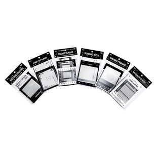 朝雨 ins电影边框拼贴卡pet贴纸手帐机关小卡装饰素材diy手工材料