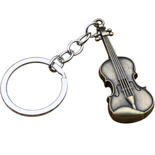经典复古立体小提琴挂件饰品创意锌合金古典大提琴刻字礼物礼品