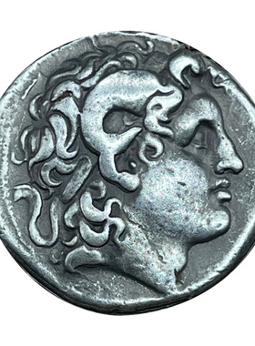 复刻古币纯银亚历山大公羊角四德