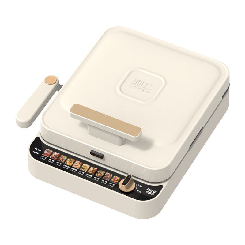 利仁电饼铛双盘可拆精铁0涂层加深家用双面加热电饼档烙饼LR-T27