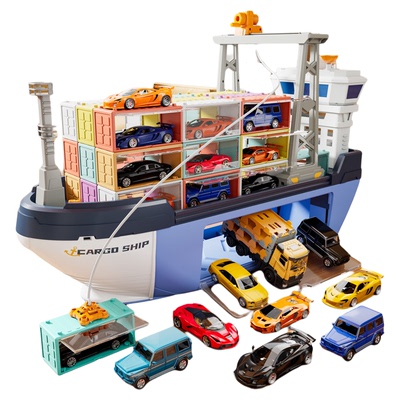 2025新款儿童巨型轮船玩具益智合金小汽车4男孩3岁6生日礼物5宝宝
