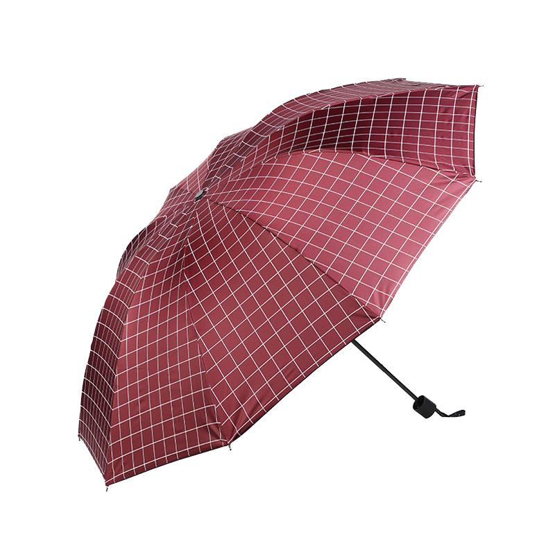 日系十骨双人加大雨伞女男晴雨两用加固黑胶复古条纹防晒防紫外线