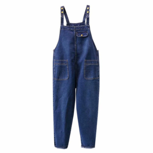 加长加肥牛仔背带裤女大码胖mm200斤宽松孕妇遮肉减龄显瘦吊带裤