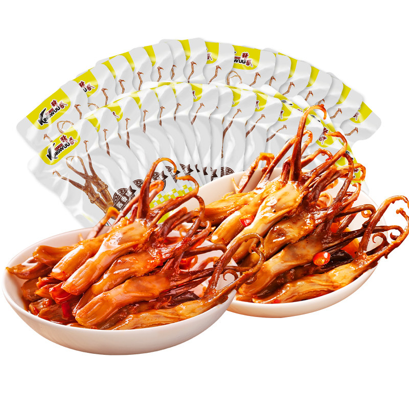 精武鸭舌温州特产酱香卤味零食开袋即食鸭舌头整盒小包装休闲小吃