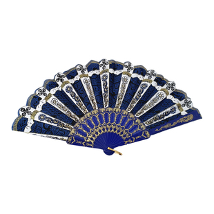 古典宫廷扇子链条流苏漫展cos道具华丽复古欧式巴洛克玫瑰折扇