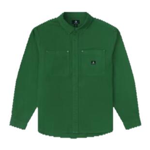 匡威春款白色绿色多口袋工装风梭织简约休闲运动衬衫外套10026908