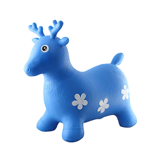 哈哈球跳跳马儿童充气鹿宝宝可坐安全男孩女孩粉红加厚蹦蹦玩具