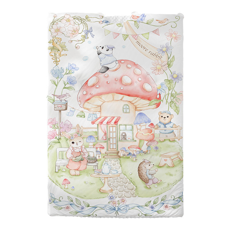 儿童防踢被婴儿被子桑蚕丝新生宝宝幼儿园专用小被冬加厚四季通用