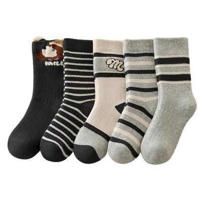 袜子儿童冬季加厚毛圈袜男童秋冬