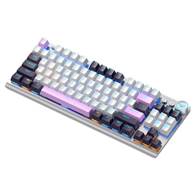 狼蛛87键三模机械键盘F3001/F3009电竞游戏台式2.4G无线蓝牙有线