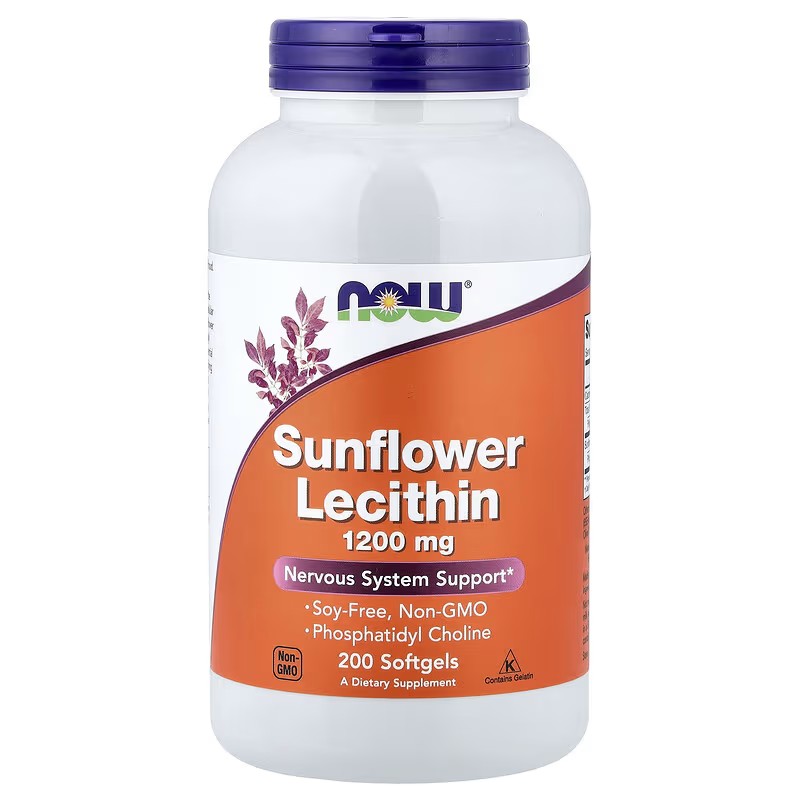 美国 Now Foods Sunflower Lecithin向日葵卵磷脂软胶囊200粒