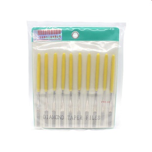 GUAN BEST金刚石平板锉刀钻石合金扁锉刀什锦圆尖挫刀PTF-10套装