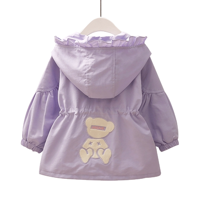 女童春秋卡通连帽外套
