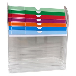 透明亚克力文件收纳架点检表首件工艺信息表整理架多层分类报表箱