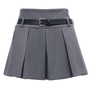 Vero Moda半身裙2025夏季新款腰带装饰超短百褶裙辣妹风325216009