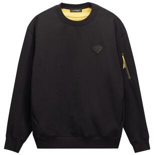 Ed Hardy埃德哈迪春季流行新款合身落肩圆领虎头logo男士套头衫