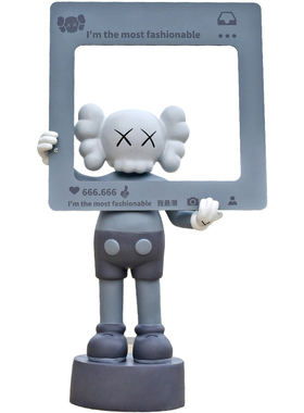 潮牌kaws芝麻街网红打卡美陈雕塑