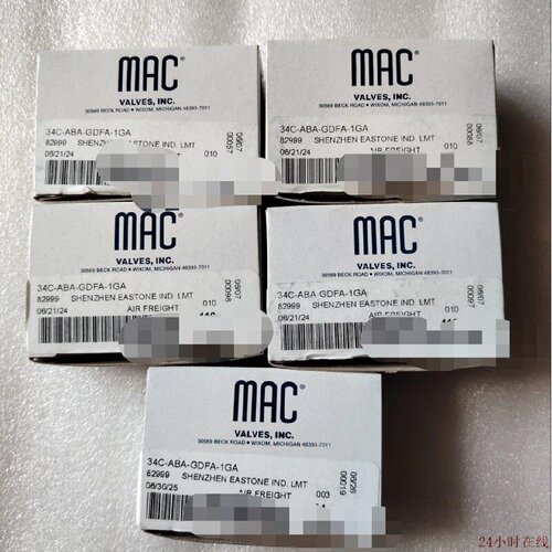 可维修全新原装MAC电磁阀型号34CABAGDFA1GA共10个.34BABAGDFA1KT