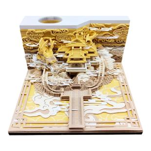 故宫文创3d便签手撕古风创意纸雕日历老君山摆件周历立体生日礼物