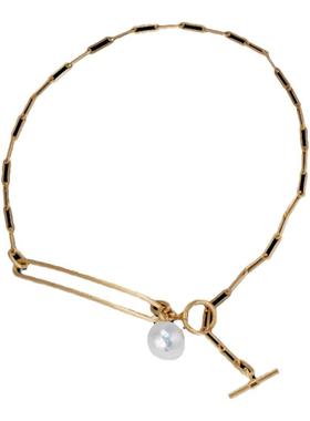 欧美金色呃巴洛克珍珠项链