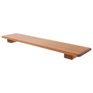 纯柚木显示器增高架实木电脑增高架加长显示屏抬高支架屏幕垫高架