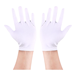 文玩手套纯棉盘玩盘串盘珠子专用古文玩珠宝黄花梨加厚棉布白手套