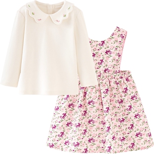 【商场同款】迷你巴拉连衣裙长袖灯芯绒T恤套装两件女童甜美可爱