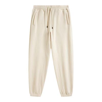 重磅加绒纯色可调抽绳束脚长卫裤