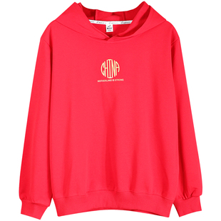 胖男童连帽卫衣春秋薄款中大童男装春装上衣16帅气潮12岁男孩秋款