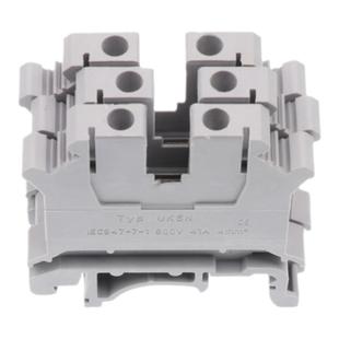 UK接线端子排导轨式2.5B/5/6/10N电压端子螺钉卡轨组合端子不滑丝