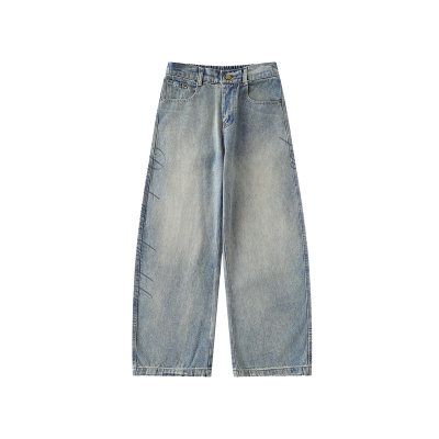 GOST潮牌基础印花百搭弯刀牛仔裤