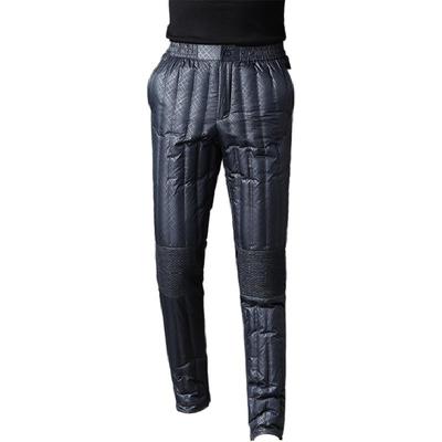 恒源祥集团彩羊羽绒裤男士中老年保暖冬季护膝加厚爸爸装高腰长裤