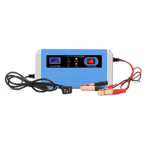 汽车摩托车电瓶充电器12V 24V伏货车轿车电池智能修复干水通用型
