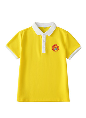 学生体恤短袖黄色春城校服款