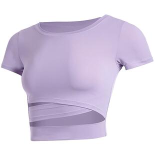 秋冬瑜伽服短袖套装女上衣T恤普拉提健身服紧身裤跑步运动服长袖