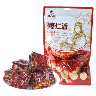 疆心域厚切枣仁派新疆特产灰枣仁派核桃仁夹心坚果网红休闲小零食