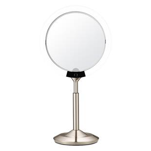 化妆镜带灯桌面台式可升降双面梳妆镜高清家用轻奢美妆镜子化妆镜