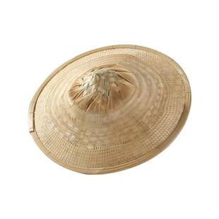 手工修防晒手工斗笠帽子大号竹编遮阳帽拍照装饰古风斗笠舞蹈道具