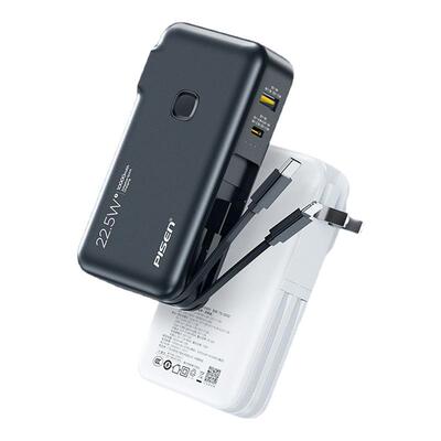 品胜充电宝自带插头20000毫安超大容量10000充电器二合一电霸自带线适用苹果iPhone16华为小米便携移动电源15