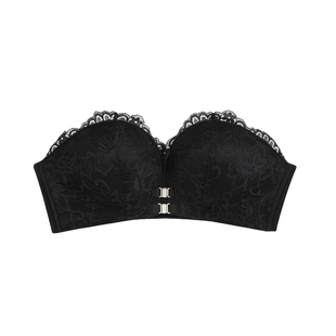 跳舞专用高强度蹦跳不会掉前扣无肩带内衣女小胸聚拢显大防滑文胸