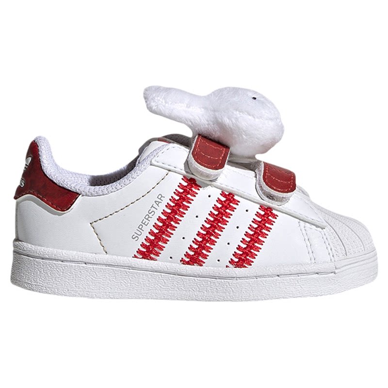 Adidas阿迪达斯儿童米菲联名贝壳头魔术贴运动板鞋小白鞋IF5006