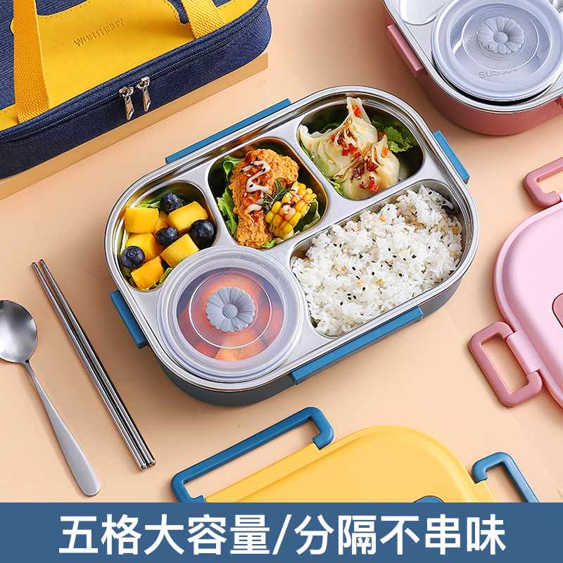 304不锈钢幼儿园分格餐盘家用创意儿童宝宝卡通防摔大人食堂餐具