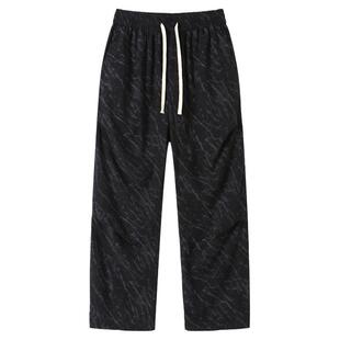 From Mars 很多条纹 潮牌抽绳直筒阔腿褶皱灯芯绒裤子宽松情侣裤