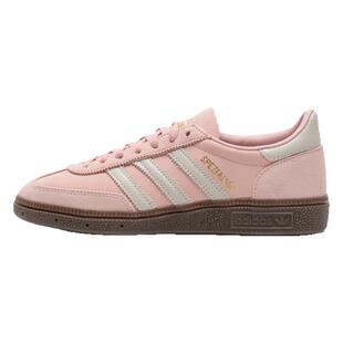 阿迪达斯三叶草休闲鞋女鞋新款运动鞋Handball Spezial粉色板鞋子